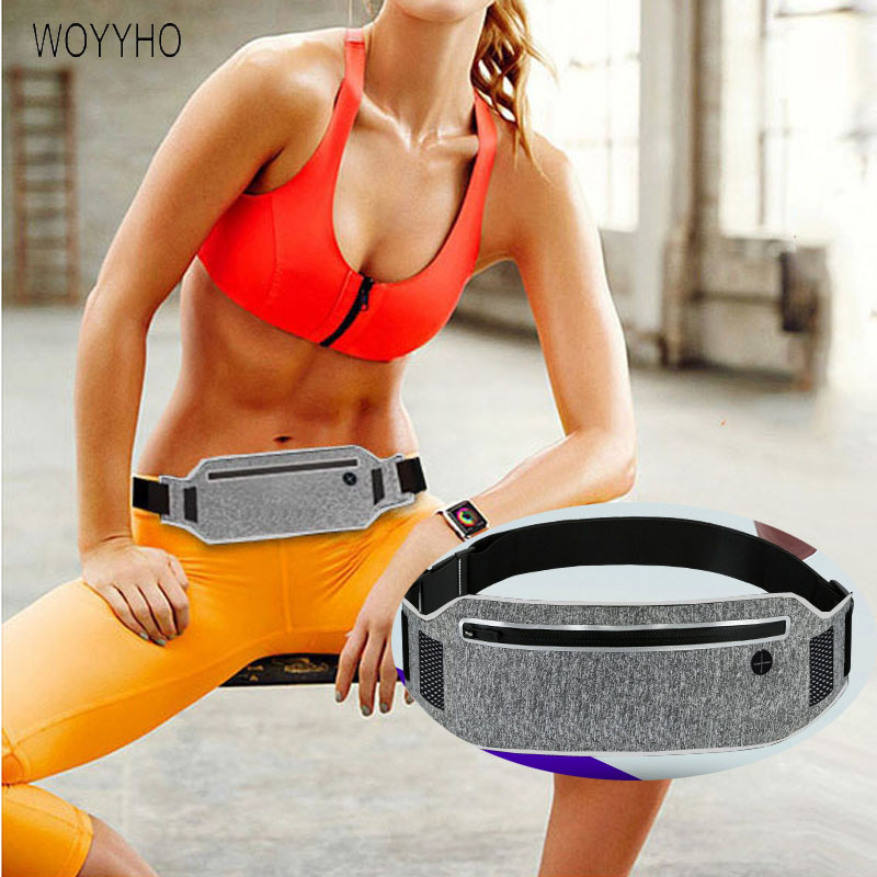 

WOYYHO Ultra-Thin Sports Running Bag,Waterproof 6.5 Inch Outdoor Portable Fitness Waist Pack,Cycling Jogging Mobile Phone Bag, Rose