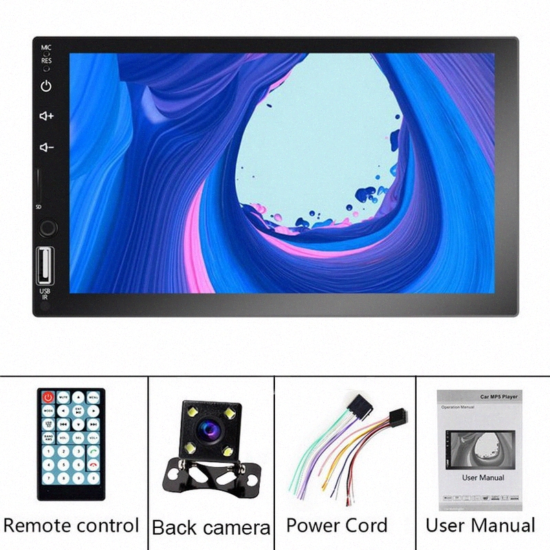 

2DIN Car Multimedia Player Android 8.1 7 HD Car Radio Touch Screen 2DIN Auto Audio Stereo MP5 Bluetooth Player USB TF FM n25s#