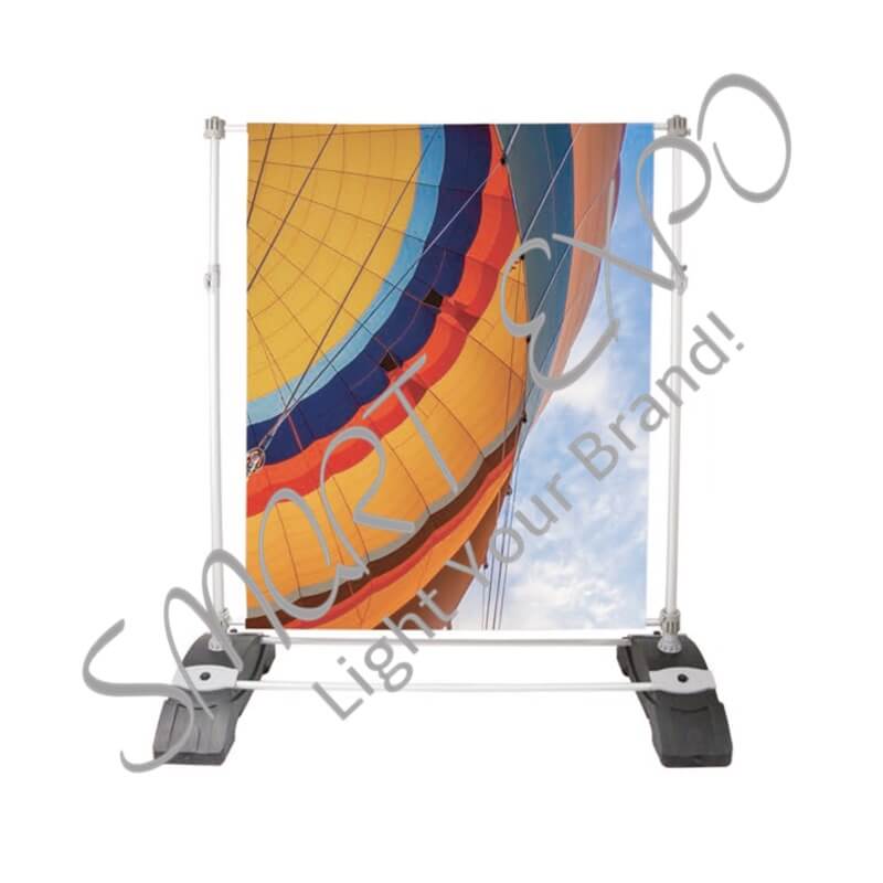 

Strong Outdoor Poster Stand Advertising Banner Display Boards Height-Adjustable Poster Rack with Large Water Tank Feet (Single Sided Type)