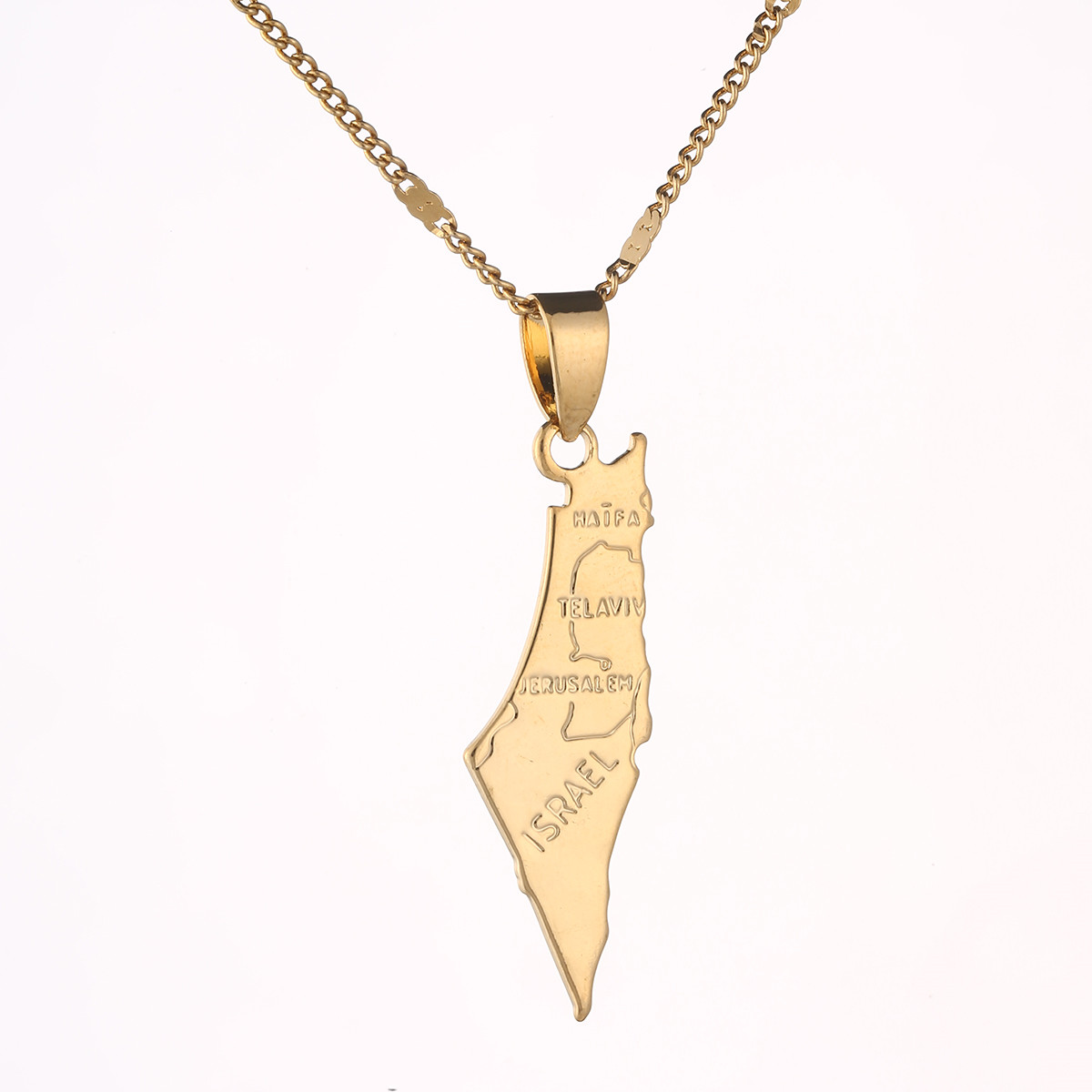 

Israel Map Pendant West Bank Pendant Necklaces Women Men Map of Israel Necklaces Jewelry