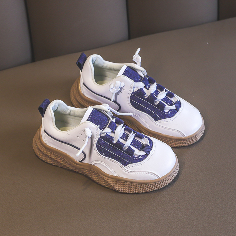 

2020 Spring New Light Anti-Slippery Korean Version Children's Board Shoes Boys Shoes Genuine Leather Girls Simple Casual, Blue