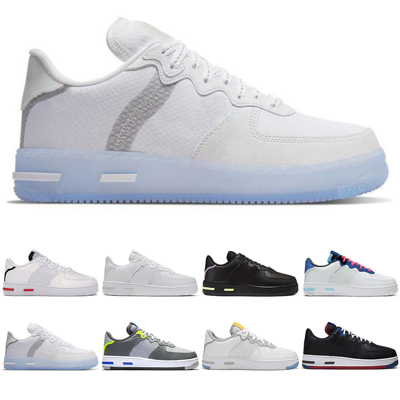 

2020 react 1 men women running shoes Light Bone Astronomy Blue Black Violet triple white USA mens trainers fashion sports sneakers, #7 white