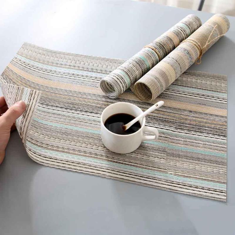 

Hotel Table Mat Restaurant Non Slip Party PVC Heat Insulation Household Stain Resistant Reusable Waterproof Kitchen Easy Clean