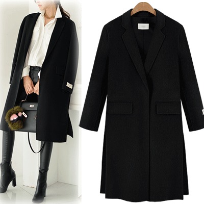 simple black coat