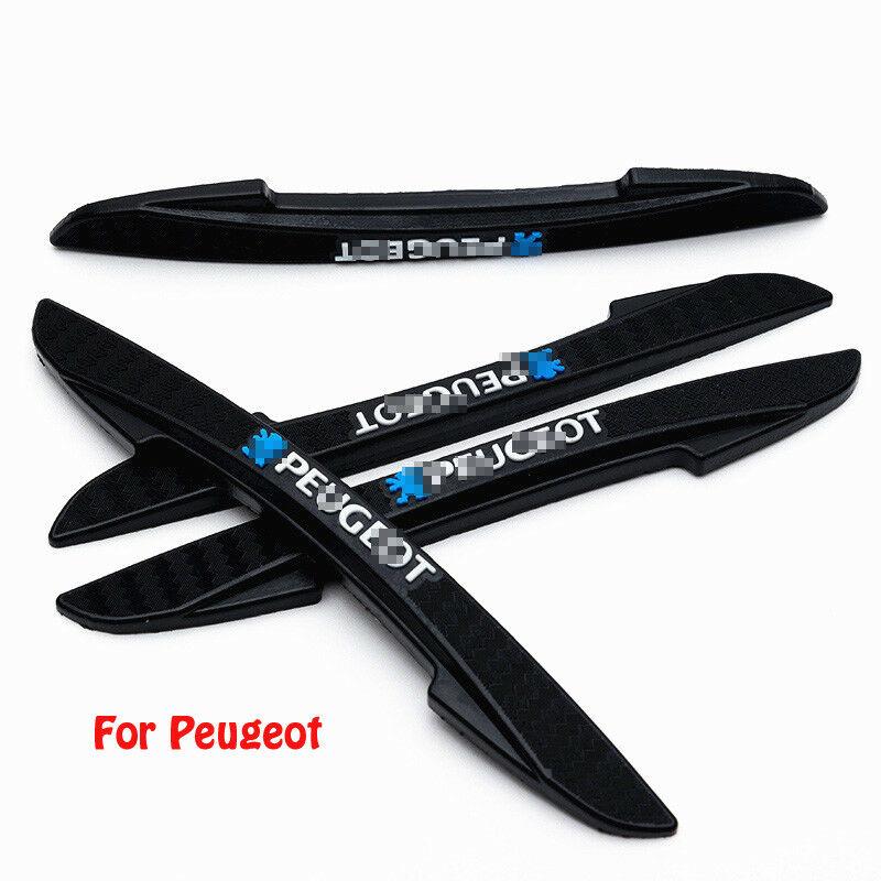 

For Peugeot Car Side Door Edge Guard Bumper Trim Protector PVC Stickers 4pcs, Black