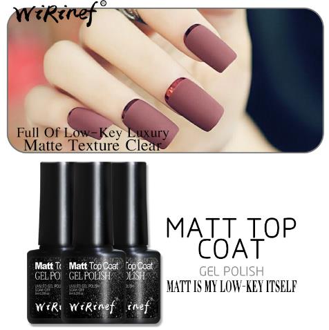 

10 pcs/lot Matt UV Gel Nail Polish Soak Off Semi Permanent Gel Varnish Lucky 8ml Clear Lacquer Matt Top Coat