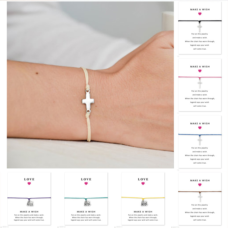

Fashion Unisex Faith Hope Angel Joy Christmas Snowflake Christian I Love Heart God Sideways Cross Jesus Charm Mens Bracelets For Men