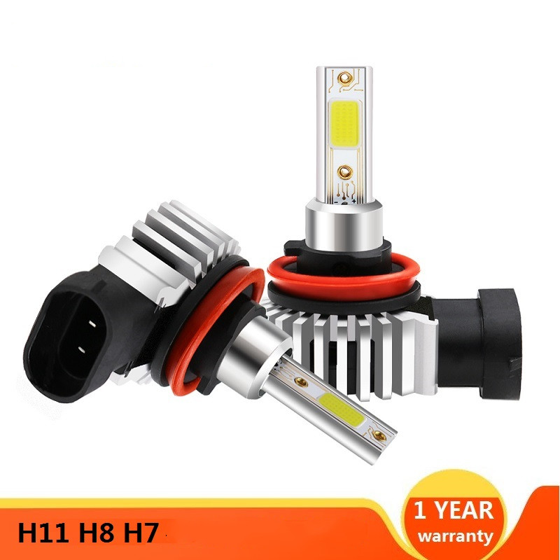 

H8 H11 H9 -LED Headlight Bulbs Mini Size 20,000 Lumens Extremely Bright All-in-One Conversion Kit 6000K Cool White H7 9005 H4 H1