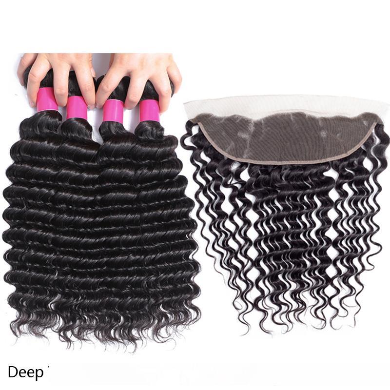 

9A Brazilian Virgin Hair Bundles With Closures 4X4 Lace Closure Or 13X4 Ear To Ear Lace Frontal Closure Human Hair Bundles With Closure, Straight