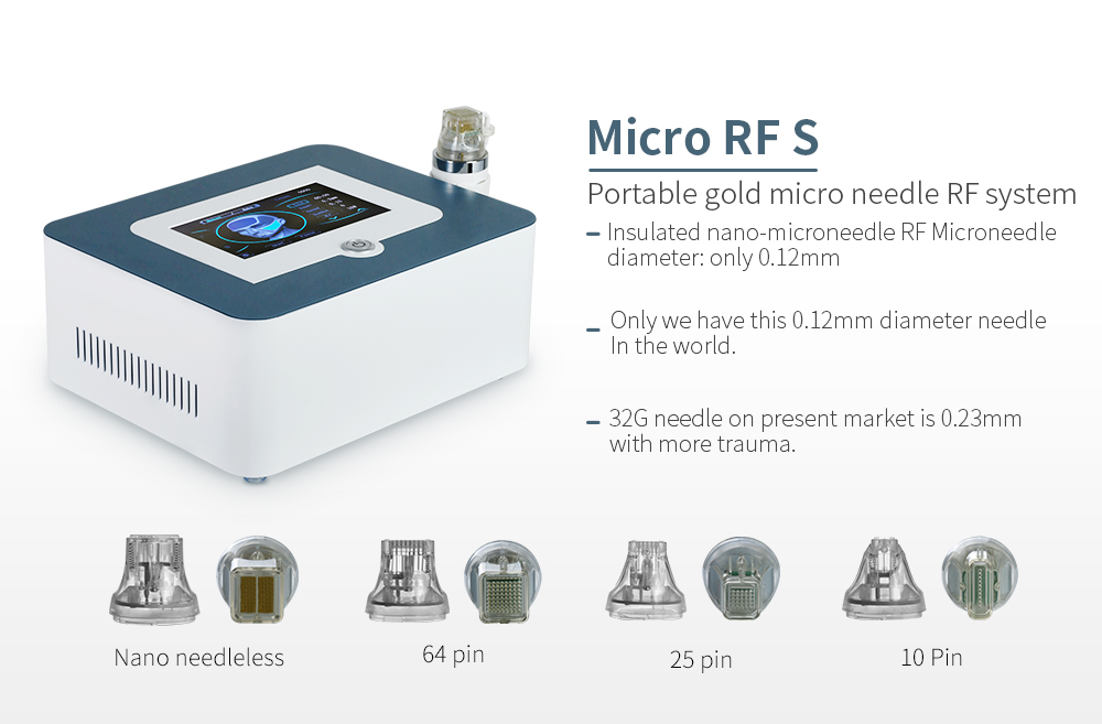 

Portable 4 Tips Fractional Microneedle RF Facial Skin Lifting Machine Stretch Mark Acne Removal Skincare Rejuvenation Radio Frequency Device