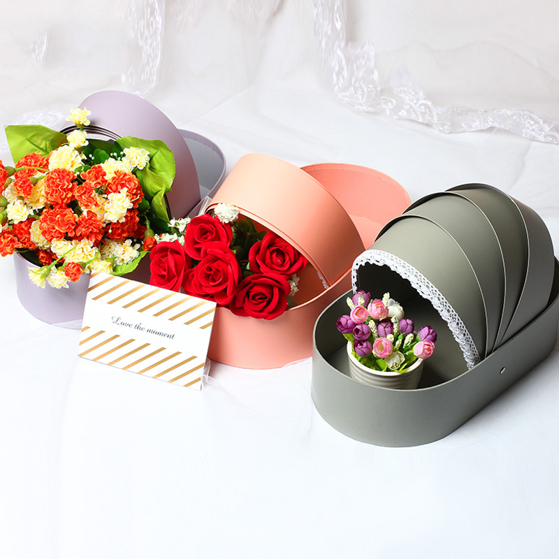 

Flower Box Cradle Shaped Paper Bouquet Bucket Valentine's Day Rose Floral Gifts Present Packing Box Baby Shower DIY Decorations
