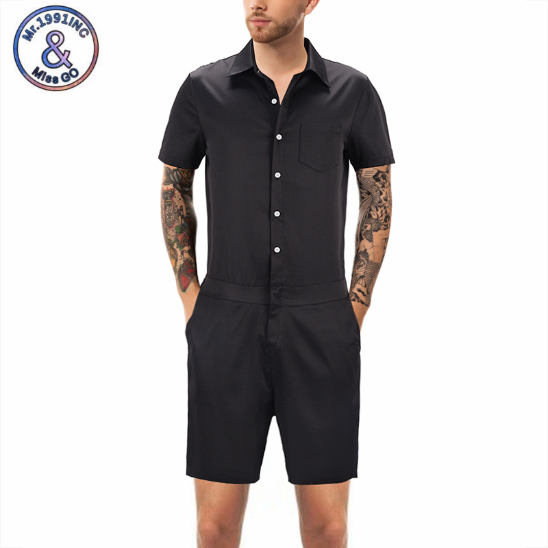 Short Sleeve Zip One Piece Summer Jumpsuit With Pockets 3d Fashion Print Short Romper Male Romper Novelty More Clothing Accessories