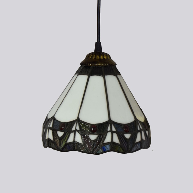 

Tiffany Pendant Light Stained Glass Shade Art Deco Style Dining Room Bedroom Living Room Decor Hanging Lamp