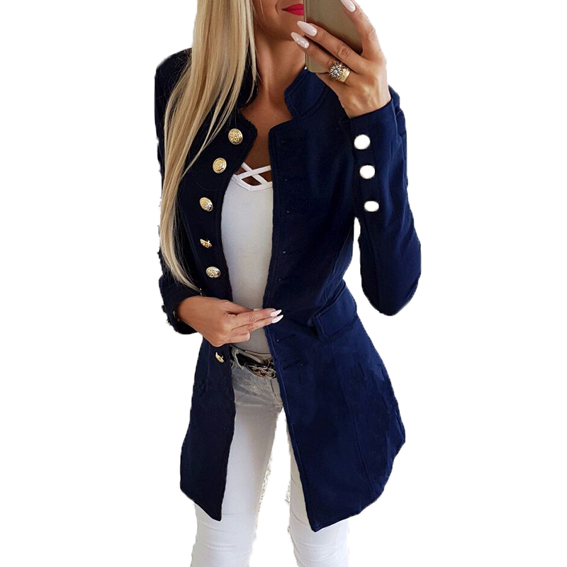 Black Blazer Womens Blazer Casual Long Women Clothes 2018 Button Solid Full Single Breasted Harajuku Women 2018 High Street