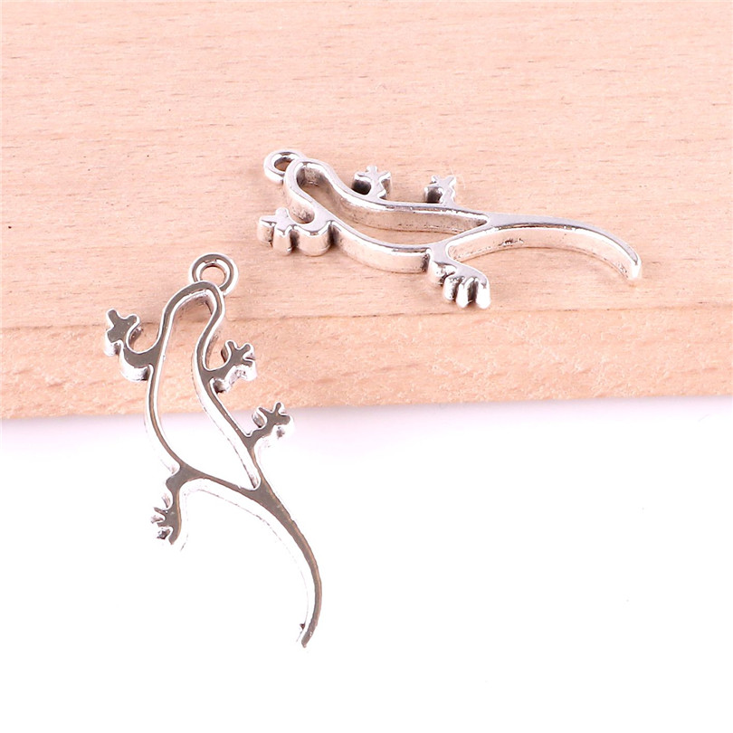 

23495 50PCS Tibetan Silver Animal Gecko Charms Pendants For Necklace Bracelet Jewelry Making DIY Handmade