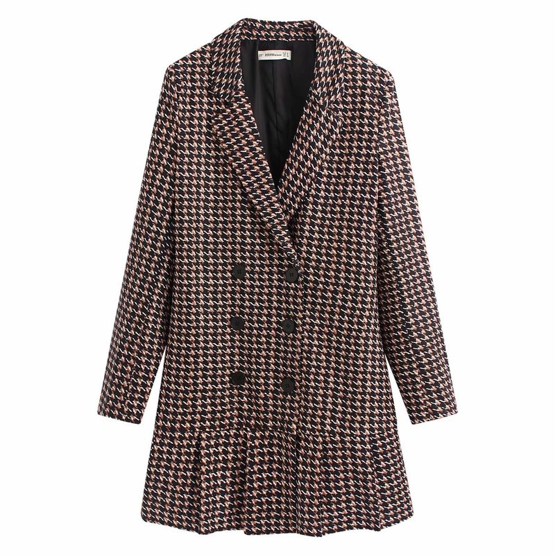 

Bb70-9880 European and American fashion thousand bird suit dress, See chart