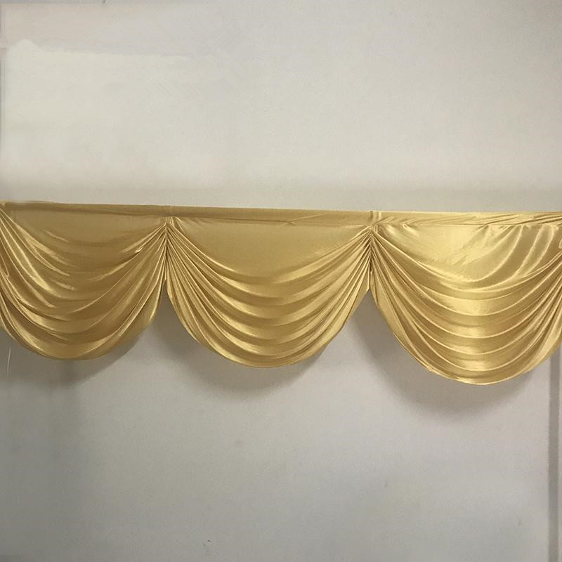

2M 3 curtain swags gold wedding backdop curtain swag drapery swags small table skirt swag for event party decoration, Purple