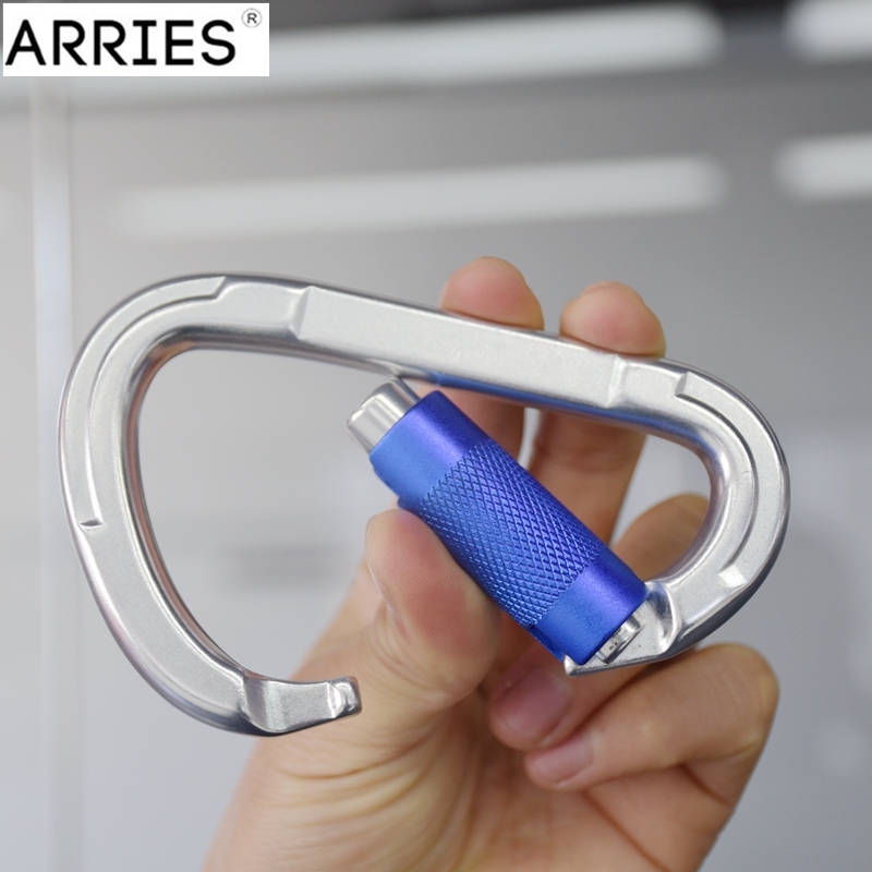 

Automatic Locking 25KN Aviation Aluminum Carabiner Rock Climbing D-Shape Buckle for Yoga Hammock Camping Hiking Outdoor Sports
