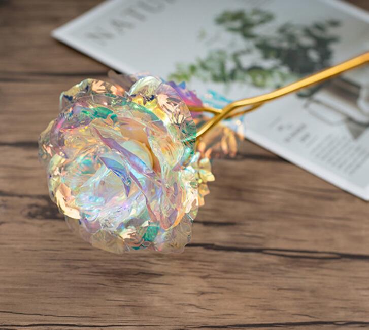 

24K Foil Plated Gold Rose Flower Lasts Forever Love Wedding Decor Lover Creative Mother's/Valentine's Day Gift, A2