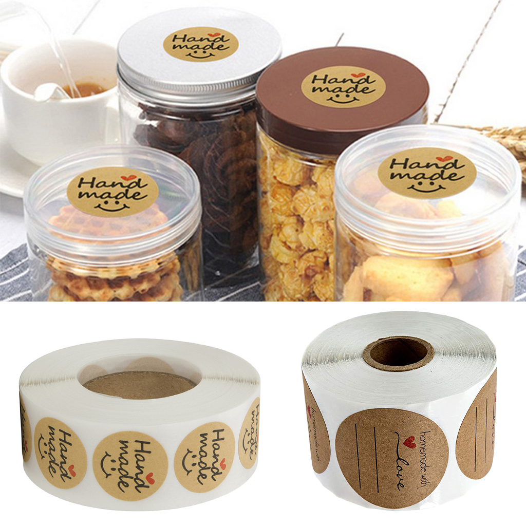 

1000sheets decorative paper sticker roll tags gift packaging