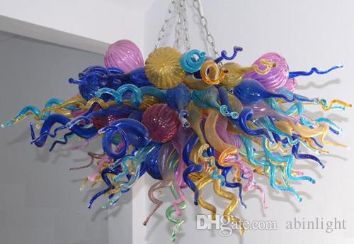 

Hand Blown Glass Chandelier Light Modern Art Glass Lighting Custom Made Glass Shade Art Chandelier European Style Modern Crystal Chandelier