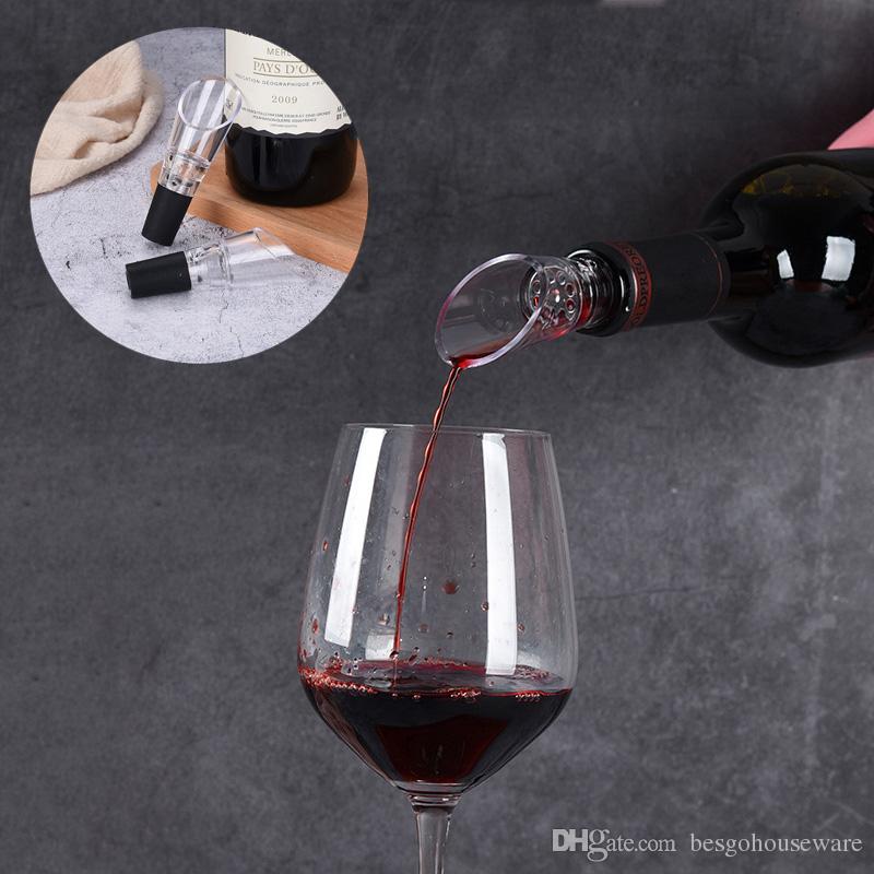 

White Red Wine Aerator Pourer Spout Bottle Pourers Decanter Pourer Aerating Portable Wine Pouring Tools Durable Acrylic Pourer BH1706 TQQ