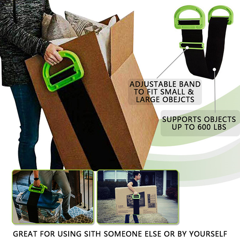 2X Lifting Hand Shoulder Strap Safe Moving Harness Belt Moving Furniture Removal