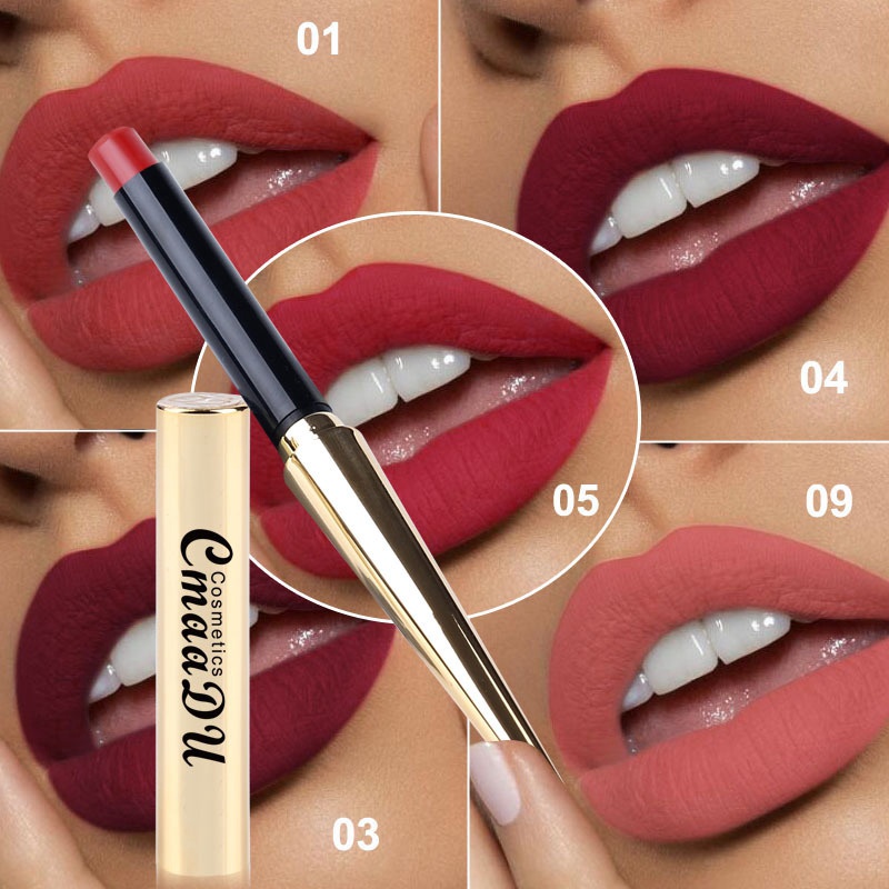 

Brand Cmaadu Gold Bullet Lipstick Waterproof Matte Long Lasting Woman Lips Beauty Makeup Cosmetic Natural Lip Gloss, Matte lipstick