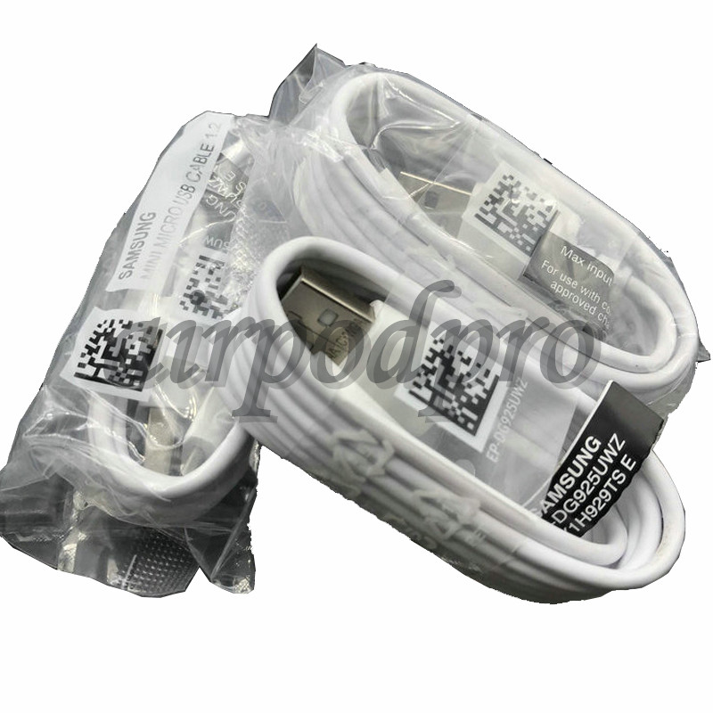 

100% Original 1.2m Micro USB Fast Charger Cable Data Sync fast charging for Samsung Galaxy S6 S7 Note 4 5 S4, Black