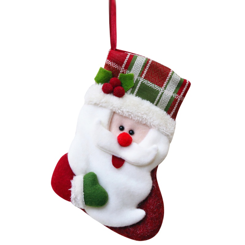 

Household Decoration Christmas Stockings Cute Candy Gift Bag Novelty Santa Claus Christmas Decoration