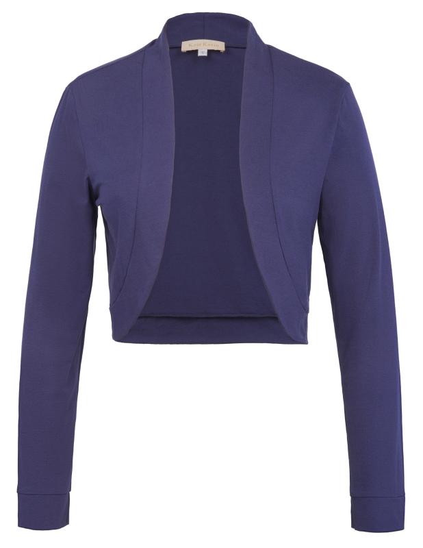 

Women Long Sleeve Bolero Shrug Cotton Tops Work Cropped Cardigan Coat Jacket Kk, Black