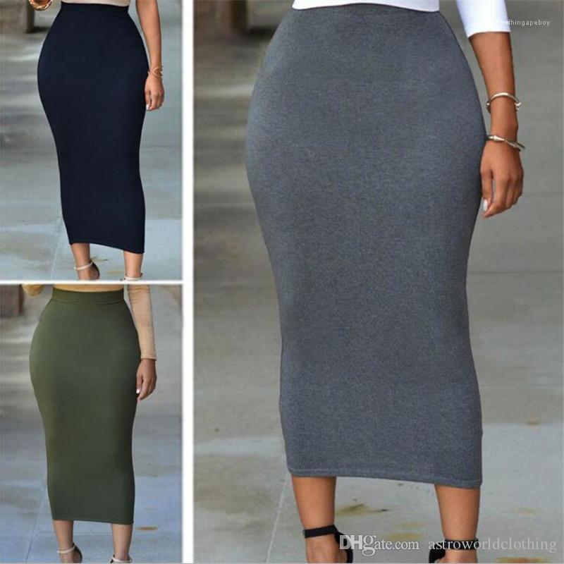 

Dresses Autumn Skinny Solid Color Sexy Ladies Bodycon Dresses Fashion High Waist Female Apparel Designer Womens Midi, Navy blue