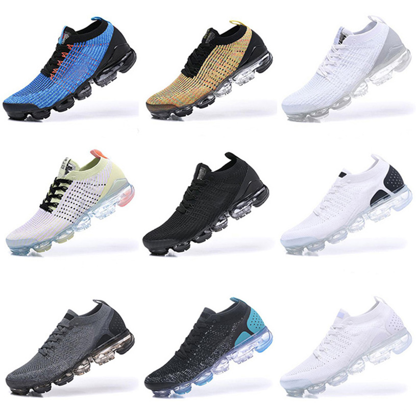 

2020 Chaussures Moc 2 Laceless 2.0 Running Shoes Triple Black Designer Mens Women Sneakers Fly White knit Cushion Trainers Zapatos 36-45, 25