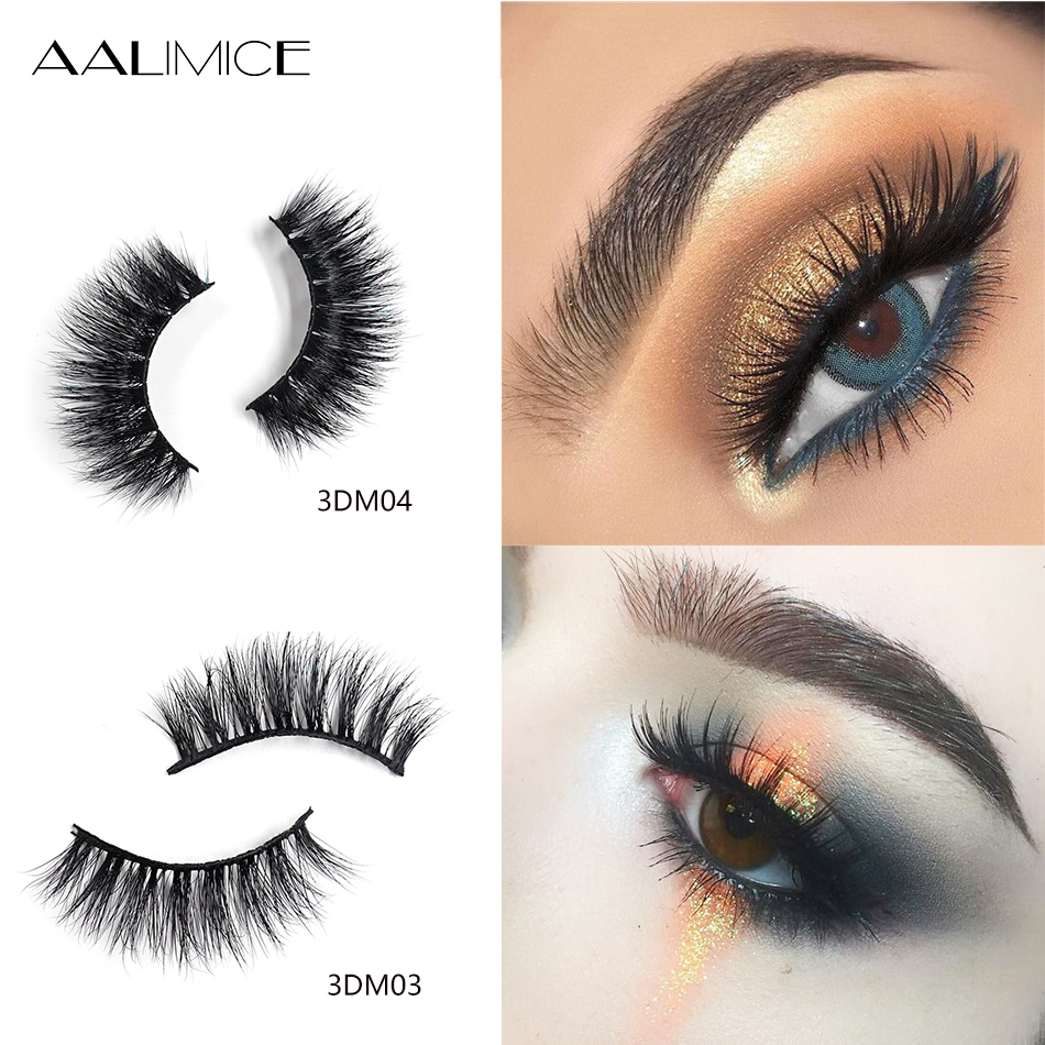 

AALIMICE Mink Lashes 3D Mink Eyelashes 100% Cruelty free Lashes Handmade Reusable Natural Eyelashes Popular False Makeup