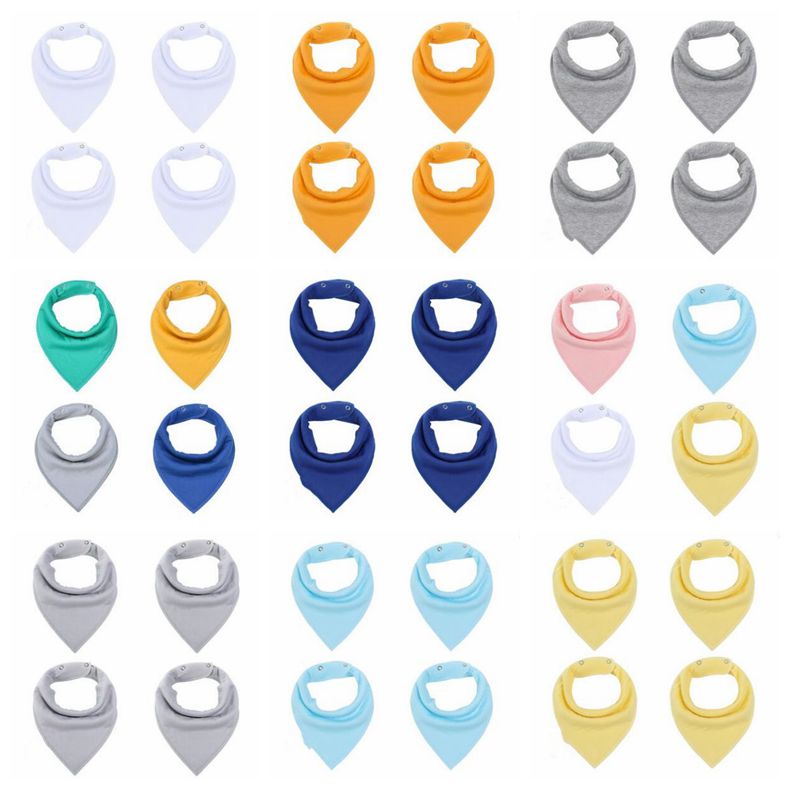 

Toddler Cotton Bandana Dribble Bibs Solid Infant Saliva Towel Baby Bibs Burp Cloths Pinafore Fashion Newborn Triangle Head Scarf PPY7239