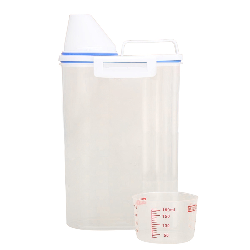 

2KG Grain Cereals Bean Rice Storage Container PP With Measuring Cup
