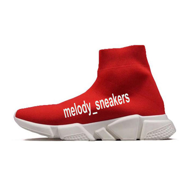 

2020 hot Designer Shoes Socks platform Speed Trainer Casual of triple Red bule white Flat mens womens sports Sneakers fashion size 36-45 m03, Normal size