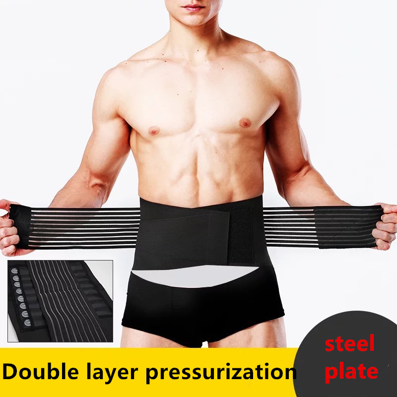 

New sports belts men/women fitness belt double adjustment Waist support pressure training protective gear waist, Black