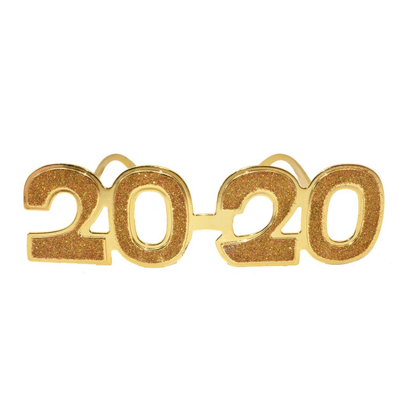 

New Year Eyeglass Funny Glitter Plastic Eyewear New Year's Eve Party Glasses Photo Prop Happy Year Party