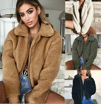 

Womens Jackets Warm Velvet Clothing Shirt Womens Street Fashion People High Quality Jacket Solid Color Sexy Windproof Coat 2020 New Warm, White