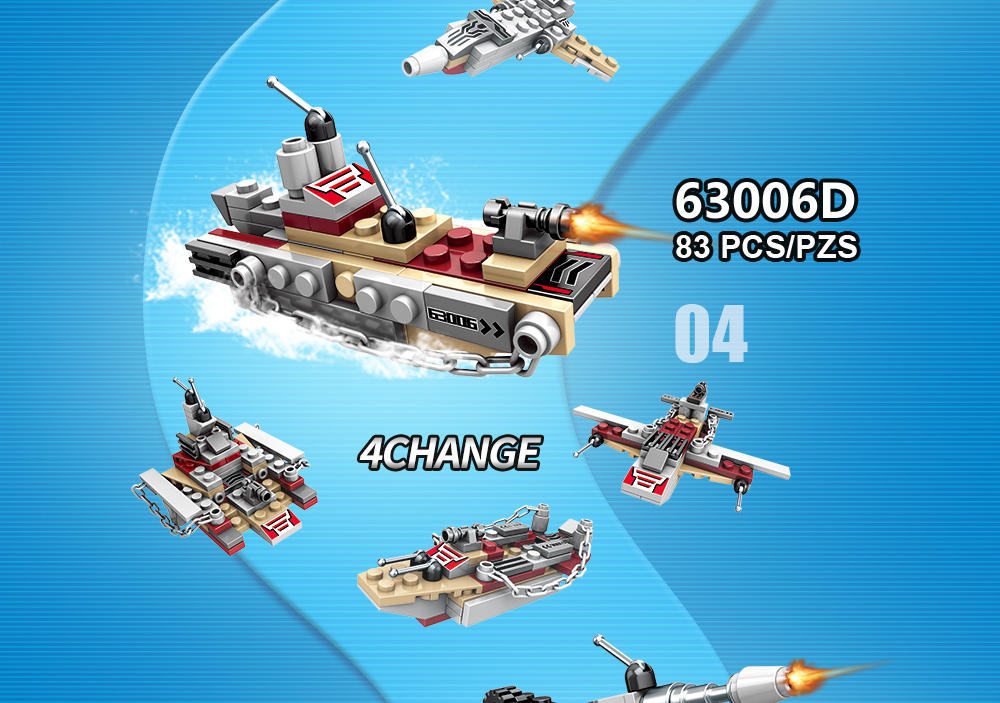 1000 PCS Military Warship Navy Tank Aircraft Army Figures Building Blocks