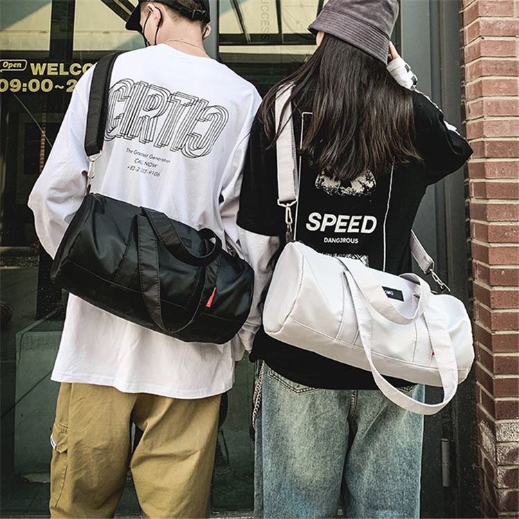 

New Oxford Cloth Travel Bag Male Sports Fitness Bag Female Korean Leisure Yoga Luggage Customization, Pink