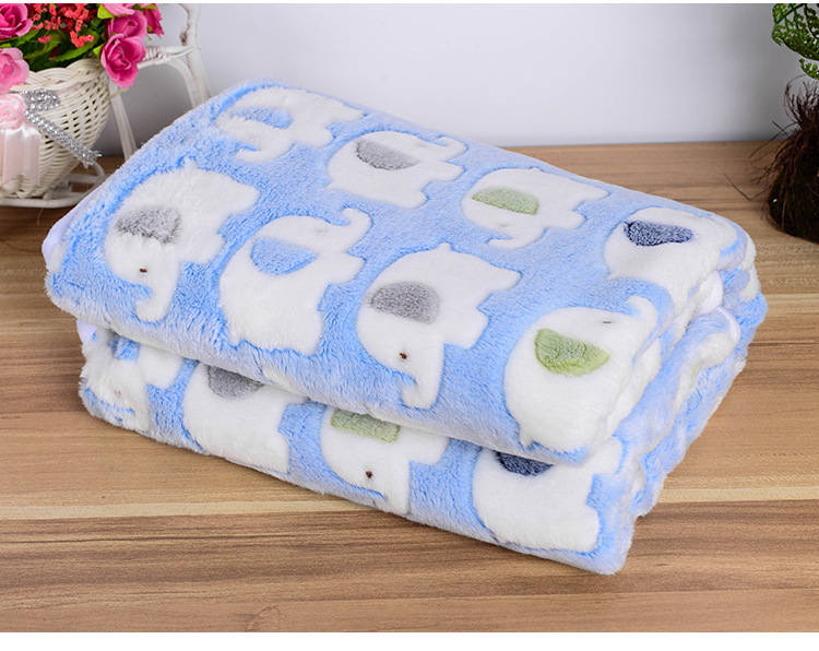 

Soft Classical Baby Kids Blanket Throw Couverture Elephant Fleece Pink blue Cartoon Plaids Cobertor Children 90*110cmcm