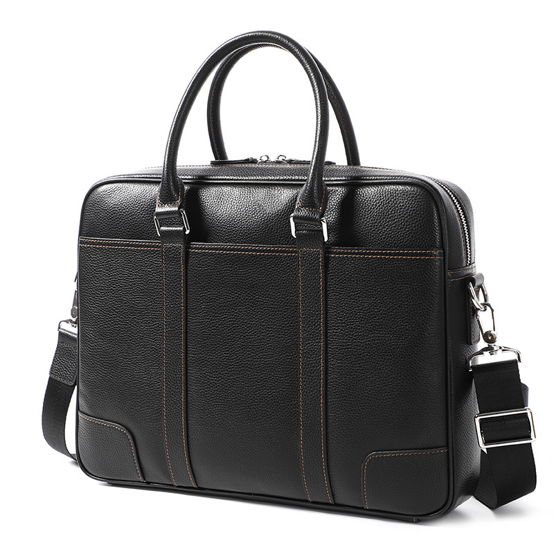 

2020 Genuine Leather Men's Briefcase Handbag Cross Section Men's Computer Bag Business laptop Bag