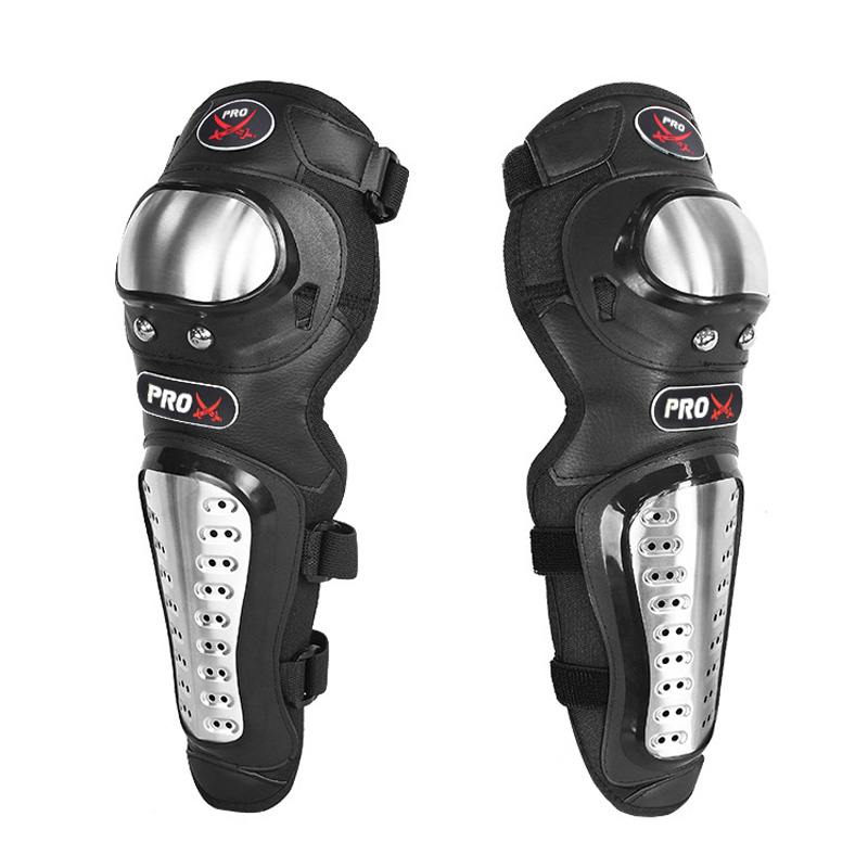 

4Pcs/Set Motorcycle Kneepad Stainless Steel Moto Elbow Knee Pads Motocross Racing Protective Gear Protector Guards Kit