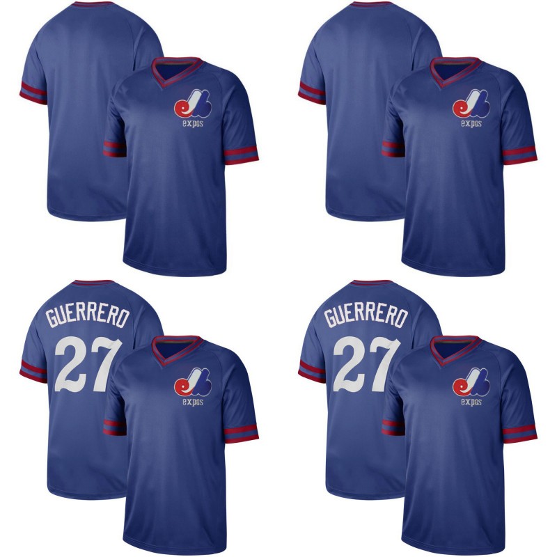 

Mens Montreal Expos Jersey 27 Vladimir Guerrero 10 Andre Dawson 14 Pete Rose 45 Pedro Martinez 51 Randy Johnson Baseball Jerseys, Blue
