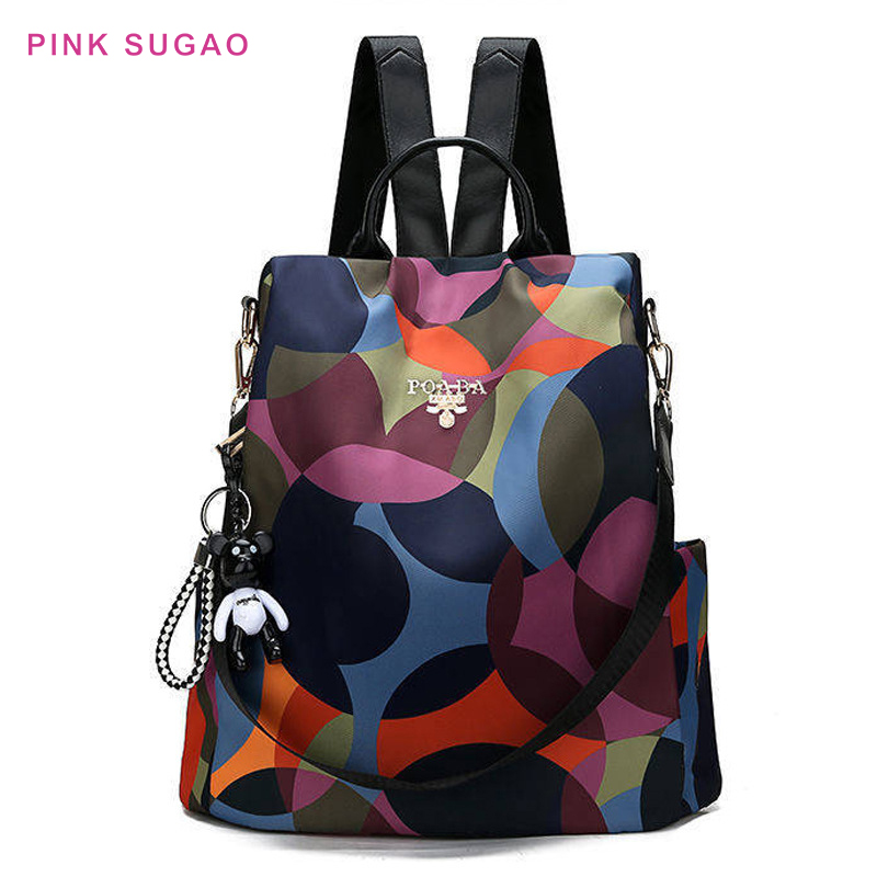 

Pink sugao designer backpacks canvas backpacks women travel bag student school bag luxury backpack 2020 hot sales shoulder bag wild