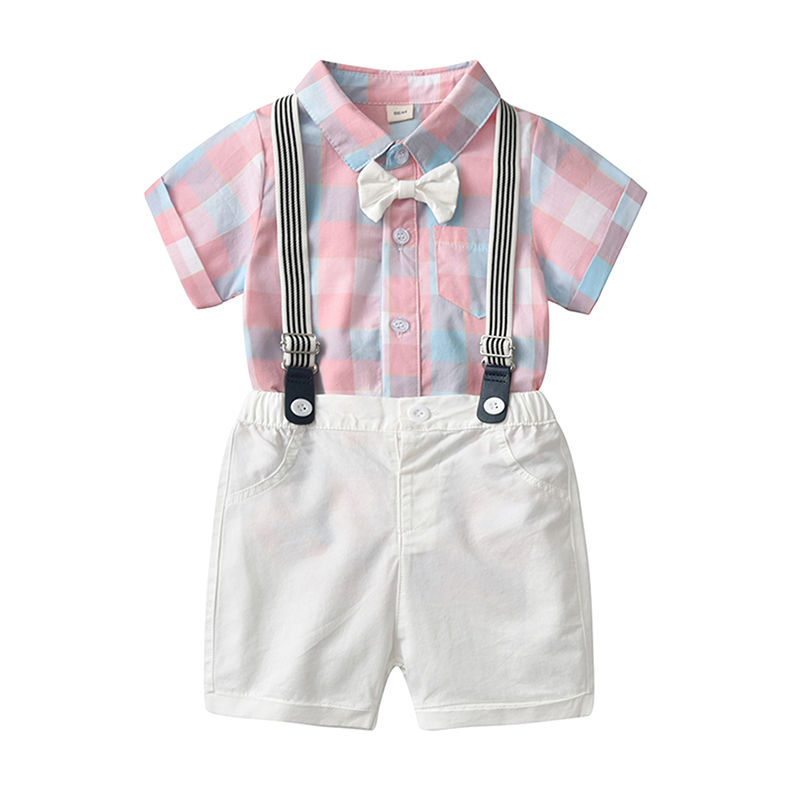Toddler Kids Baby Boys Gentleman Clothes Set Bow Shirt+Shorts Pants Party Suit