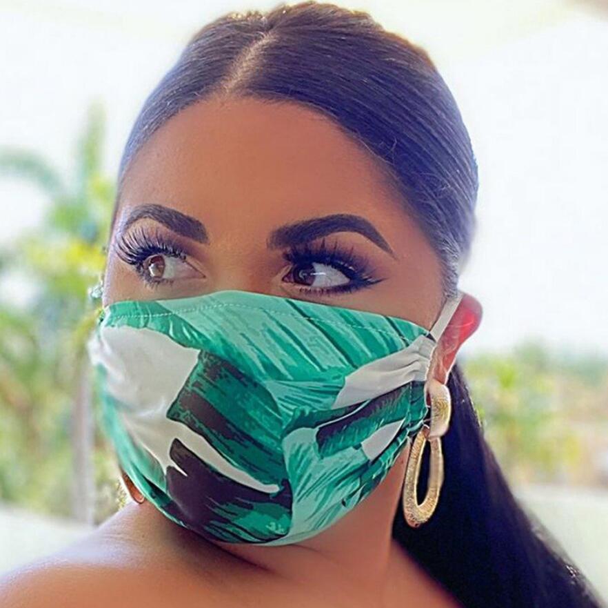 

Fashion Luxury Face Mask 3D Print Mask Breathable Women Masks Reusable Washable Cycling Outdoor Designer Face Mask 4 Style