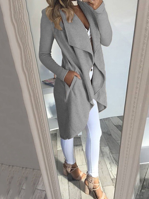 

2019 Womens Long Waterfall Coat Jackets Ladies Cardigan Overcoat Jumper Plus Size Women Clothes ropa mujer manteau femme hiver